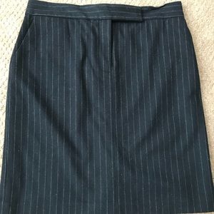J Crew Wool Pinstripe Pencil Skirt